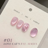 12ml 1-16pcs Autumn Nails New Clear Pink Glass Bead Moonlight Magnet Cat Eye Gel Nail Polish Whitening Nail Supplies