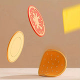 8pcs/set Burger Shape Coaster Creative Cup Pad Silicone Insulation Mat Mug Holder Kitchen Dining Bar Table Decorations Kids Gift