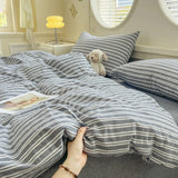 Class A Pure Cotton Printed Checkered Quilt Cover All-cotton Yarn-dyed Washed Single Duvet Cover 160x210 Bedding