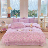 New Cotton Single Duvet Cover Printed Garden Quilt Cover Skin Friendly Breathable Bedding 150x200 180x220 220x240 200x230
