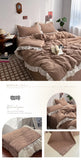 Princess Style Bedding Sets INS Ruffle Lace Bow Quilt Cover Home Romantic Bedclothes Decor Woman Girls Bedroom Duvet Cover 4pcs