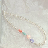 Simple Crystal Pearl Phone Chain Women Clay Beaded Phone Lanyard Devil's Eye Love Mobile Phone Strap Pendant Jewelry Accessories