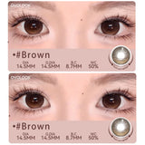 Watery Glow Fixed Axis Contacts Daily 10pcs Hazel Watery Shine Fixed Position Contacts Office Daily Lenses