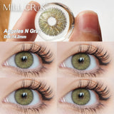 Colored Contact Lenses for Eyes 1Pair Lenses Brown with Diopters Degree Blue Eyes Lens Gray Pupils Fast Ship