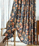 1PC Retro American Pastoral Large Floral Cotton and Linen Hand-painted Printed New Arrivals Bedroom and Living Room Curtains