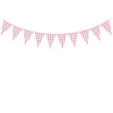 Cute Pink Checkered Party Supplies Napkin Food Grade Tableware Set DIY Thicken Disposable Tableware for 25 Guests
