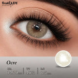 1 Pair Seattle Brown Colored Contact Lenses Natural Brown Pupils Eyes Contact lenses Gray Soft Contact Lenses 14.20mm Yearly Use