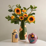New Creative painted ceramic vases home living room desk decoration ornaments flower arrangement vases spatial aesthetic design