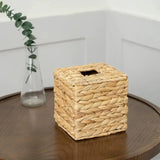 Boho Home Decoration, Rattan Tissue Box Cover Decorative Woven Square Tissue Box Wicker Tissues Storage Box Handkerchief Box