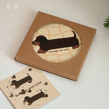 Original Dachshund Dog Stacked Cup Gift Box Ceramic Cute Handdrawn Cartoon Mug Gift for Gifts
