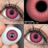 2pcs Anime Cosplay Contact Lenses Colored Lens for Crazy Halloween Solid Color Blue Contacts Pink Beauty Pupil Yearly