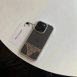 Funny Leopard Prints Panties Clear Phone Case for iPhone 15 14 13 16 12 Pro Max INS Creative Y2K Shockproof Back Cover