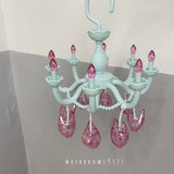 Korean Style Girl Heart Retro Crystal Chandelier Shape Clothes Rack Cute Student Bedroom Clothespin Decoration Rack