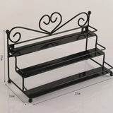 3 Tier Iron Nail Polish Display Stand Ladder Style Lipstick Organizer Acrylic Rack for Makeup Storage