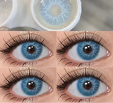 1 Pair New Contact Lenses for Eyes Fashion Blue Colored Eye Contacts Natural Brown Lenses Gray Pupils Yearly Lens