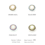 2Pcs/Pair Contact Lenses With Diopters Beauty Pupils Makeup DNA Degree Color Contact Lenses For Myopic Eyes aesthetic Lens