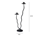 Home Decoration Irregular Candlestick Ornament Iron Candle Stand Creative Romantic Atmosphere Black Candlestick Decoration