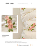 3/4Pcs Washed Cotton Skin-friendly Soft Princess Rose Towel Embroidery Flowers Bedding Set Soft Duvet Cover Bed Sheet Pillowcase