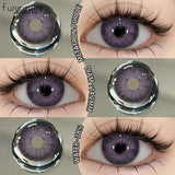 2PCS Colored Eye Lenses Brown Colorcon Contact Lenses Grey High Quality Natural Pupils Blue Cosmetic Beauty Lens Yearly