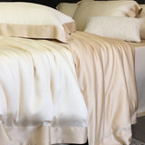 4Pcs Natural Bamboo Fiber Super Soft Silky Cool Feeling Skin-friendly Bedding Set Duvet Cover Bed Sheet/Fitted Sheet Pillowcases