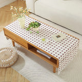 1pcs New Minimalist Mesh Dust-proof Tablecloth Thick Strap Storage Desktop Decorative Towel Multi Specification Tassel Table Mat