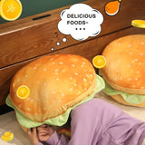 Office Chair Pad Realistic Burger Pillow Cushion-Fun Prank Gift Cheeseburger Pillow Hamburger Plushie Pillow Toys Gift