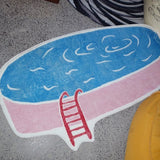 Special-shaped Living Room Carpet Creative Art Swimming Pool Shape Bedroom Rug Ins Style Large Area Soft Coffee Table Mats Ковер