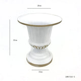 2pcs White Wrought Iron Flower Pot European Metal Flower Arranger Wedding Event Table Flower Decoration Retro Vase Ornaments