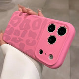Luxury Leopard Pattern Camera Control Button Case for iPhone 17 16 15 Pro Max 14 Plus 12 13 11 Matte Soft Liquid Silicone Cover