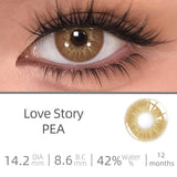 Love Story series Multiple colors Natural soft Contact lenses Blue Lenses Green Pupils Lens Yearly Cosmetic