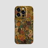 Ins Literary and Retro Flowers Case for IPhone 16 15 14 13 Pro Max 12 11 Pro Plus XR Shockproof Protective Slim Hard Film Cover