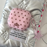 Lovely Brown Star Wireless Bluetooth Earphone Case for Apple AirPods 1 2 3 4 Pro 2 Charge Box Shell With Pink Chain Pendant