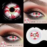 1pair Halloween Color Contact Lenses Cosplay Contact Lenses Anime Red Eye Lenses Blue Makeup Contact Lens Yellow Lenses