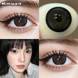 2pcs High Gloss Big Diameter Colored Contacts High Moisture Half Yearly Lenses for Daily Wear Makeup Party 0.00D No Po