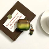 Retro Gradient Brown Green Suitable for Apple for Airpodspro2 Case/For Airpodspro Case/For Airpods4 Case/For Airpods3 Case/For Airpods2 Fashion Headphone Case/Casual Headphone Case