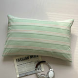 100 Cotton Pillowcase 2 PCS Colorful Stripe Pillow Case Bedding Black Pillow Cover Envelope Pillow Case Cover Nordic Sling