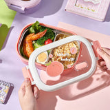 Stainless Steel Divided Lunch Box Cartoon Kids Bento Box Portable Insulated Food Container for School and Office