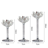 Glass Candle Holders For Wedding Christmas Festival Centerpiece Dinning Table Romantic Decoration Hotel Bar Home Candlestick