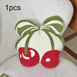 1pcs Beautiful Cherry Ring Velvet Pillow Comfortable and Soft Bedroom Office Cushion Living Room Sofa Multi-purpose Cushion