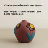 New Creative painted ceramic vases home living room desk decoration ornaments flower arrangement vases spatial aesthetic design