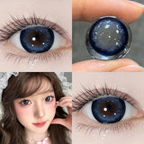 2Pcs Blue Myopia Natural Colored Contact Lenses With Prescription Big Eye Lenses Hot Sale Makeup Korean Style Contact