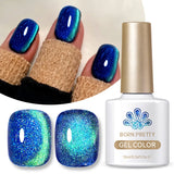 Green Guava Gel Nail Polish Cat Magnetic Light 10ml Sparkling Glass Bead Soak Off UV LED Varnish Salon Maniucre