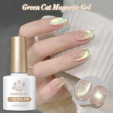 10ml Leopard Cat Magnetic Eye Gel Nail Polish Autumn Night Coffee Brown Glass Beads Soak Off UV LED Manicure Nail Ar