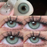 2pcs/Pair Color Contact Lenses Contact Color Lens Eyes Lenses for Eyes Blue Lenses with Diopters Yearly Cosmetics