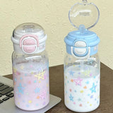 New Planet Minimalist Plastic Water Cup Water Kettle Dual Drinking Straw Cup Value Large Capacity Portable Carrying Accompanying