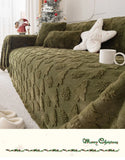 New Christmas Rabbit Plush Sofa Cover Thick Warm All-Cover Solid Couch Covers for Winter Multifunctional Soft Blanket for Office