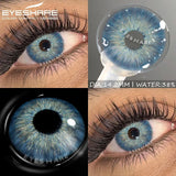 Myopia Lenses 1Pair Colored Contact Lenses with Degree Natural Blue Eye Contacts Prescription Lens Gray Pupils Yearly
