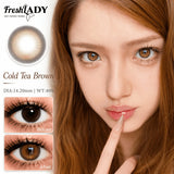 1 Pair Brown Colored Contact Lenses Natural Pupils Eyes Soft lenses Natural Beauty Eye Makeup Supplies 14.20mm Yearly