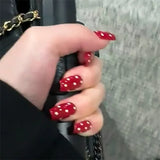 24Pcs False Nails Press on Nail Leopard Print Cat Eye Design Spicy Girl Square Acrylic Nails Wearable Cool Glitter Fake Nail Art