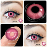 1 Pair Halloween Cosplay Contact Lenses Soft Anime Red Eyes Beauty Pupils Lenses for Party Makeup